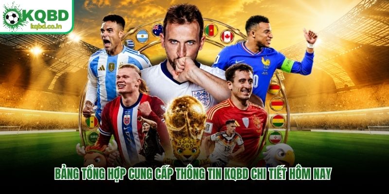 Bảng tổng hợp cung cấp thông tin KQBD chi tiết hôm nay